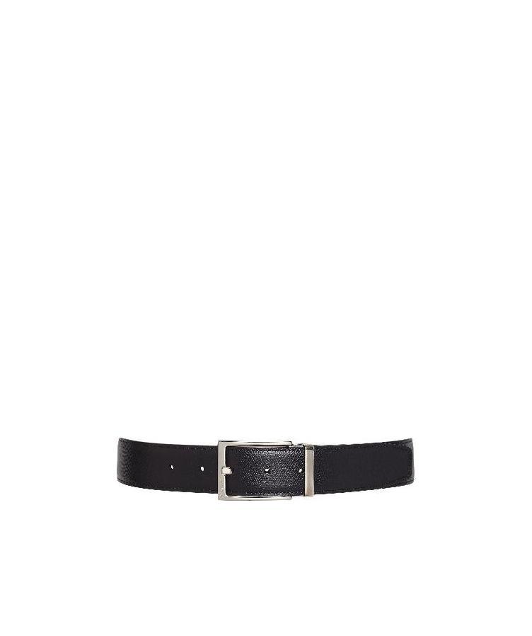 Ferragamo Gancini Double-sided Belt In Black