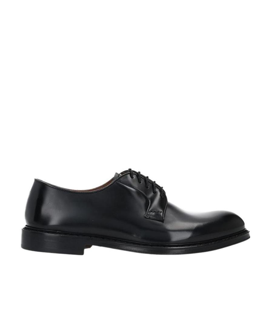 Doucal's Almond-toe Leather Derby Shoes In Black
