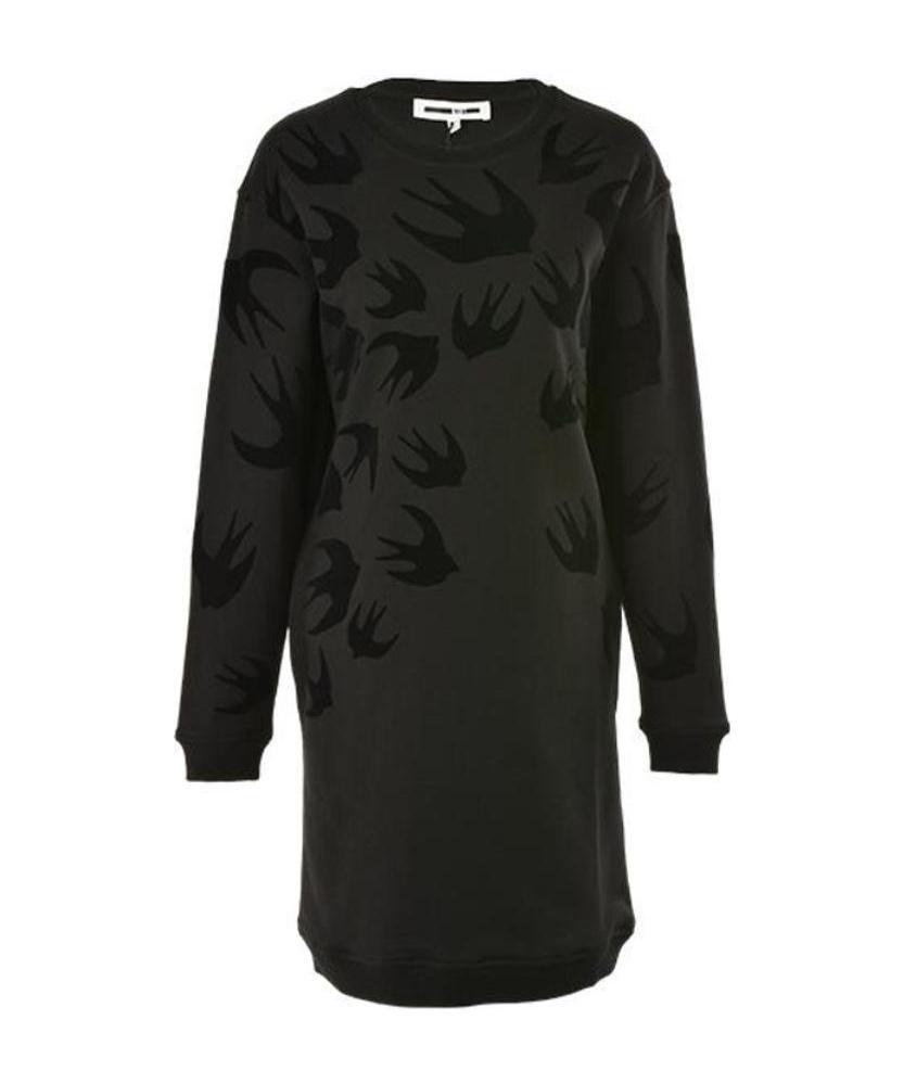 Mcq By Alexander Mcqueen Swallow Dress In Black