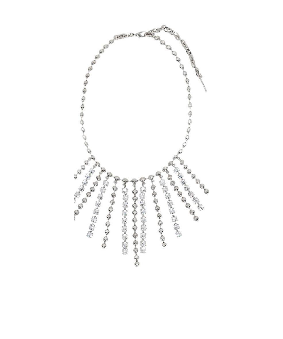 ALESSANDRA RICH ALESSANDRA RICH EMBELLISHED BEADED FRINGED NECKLACE