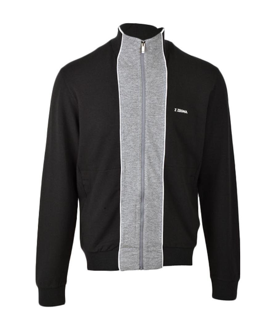 Zegna Sports Zipper Casual Jacket In Black