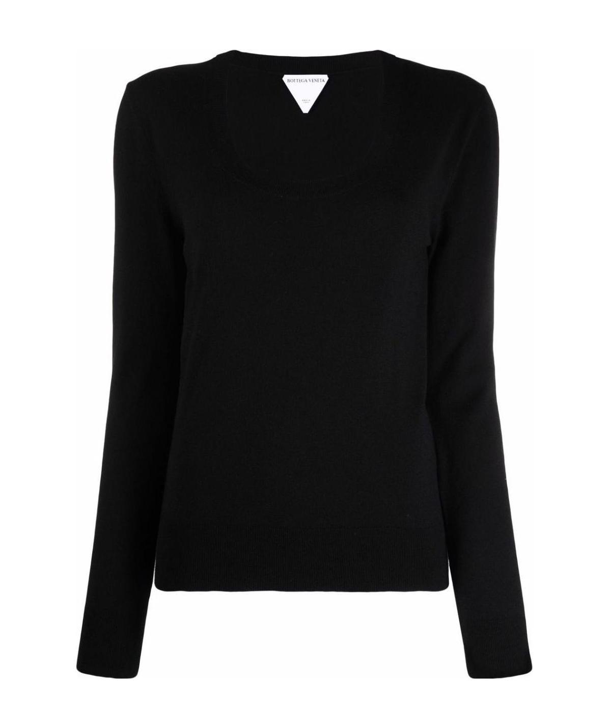 Bottega Veneta Scoop Neck Cashmere Jumper In Black