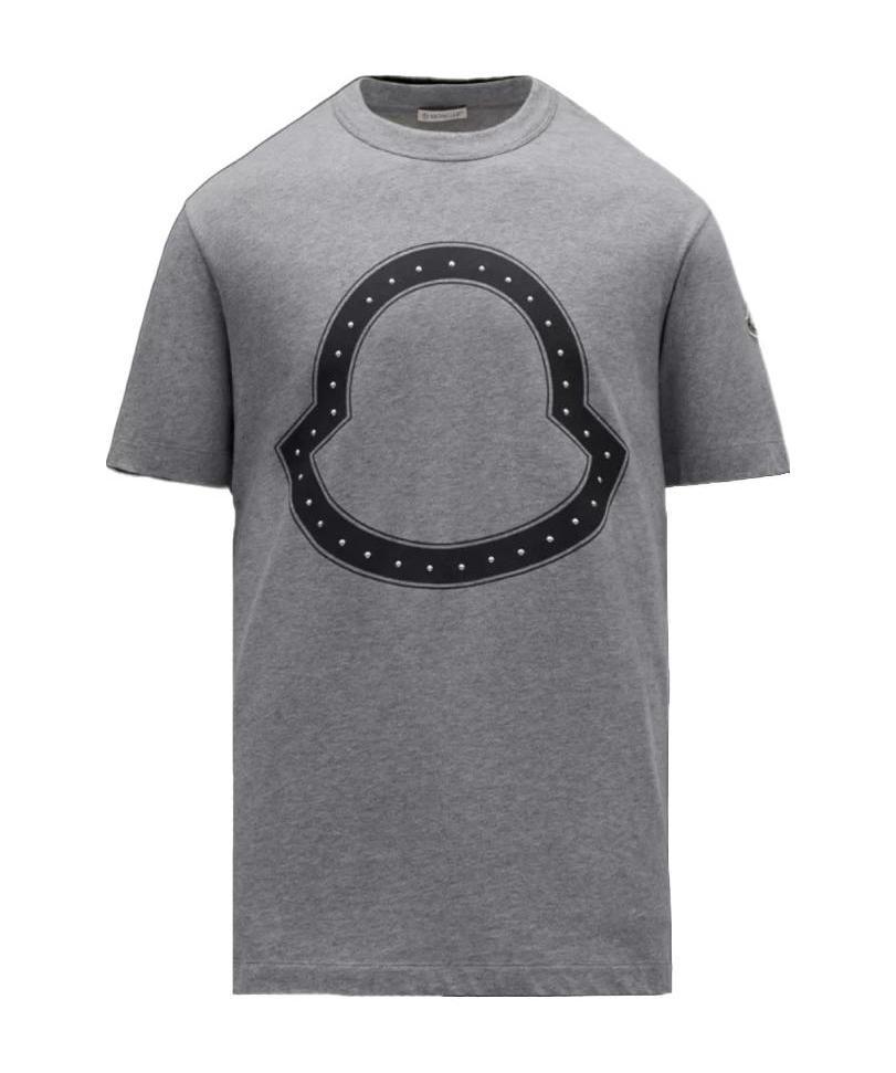 Moncler Logo-print T-shirt In Gray