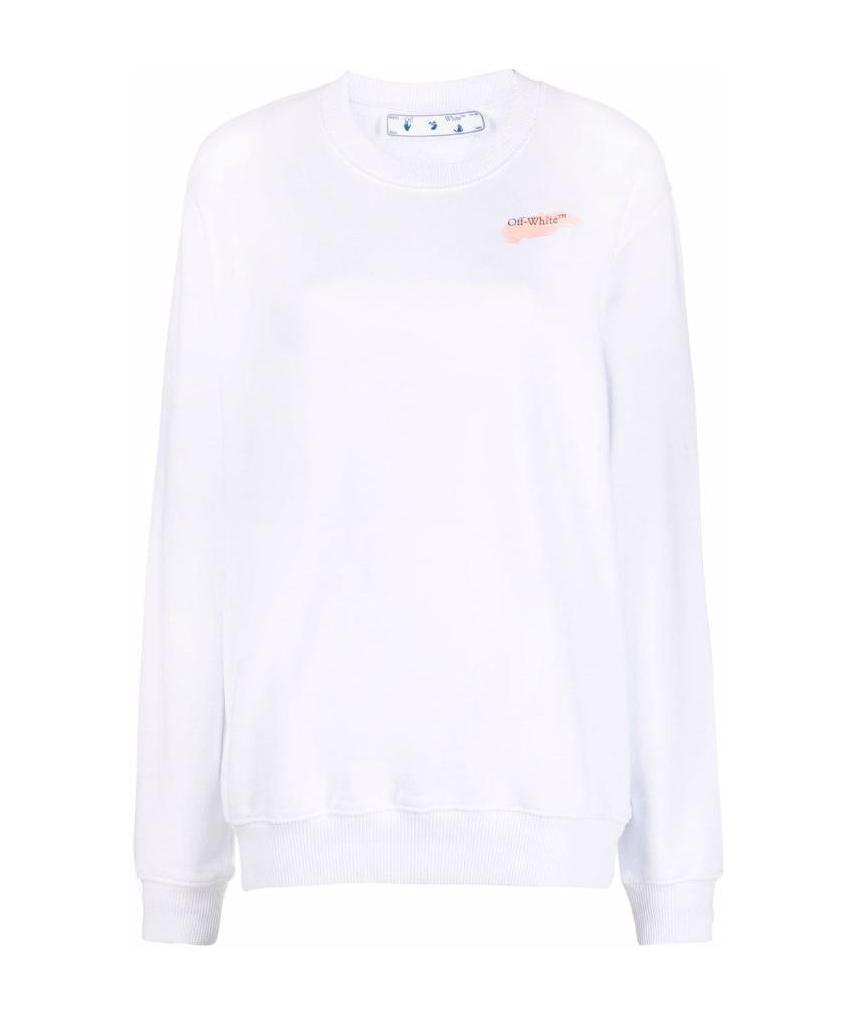Off-white Painted Arrow-print Sweatshirt In White