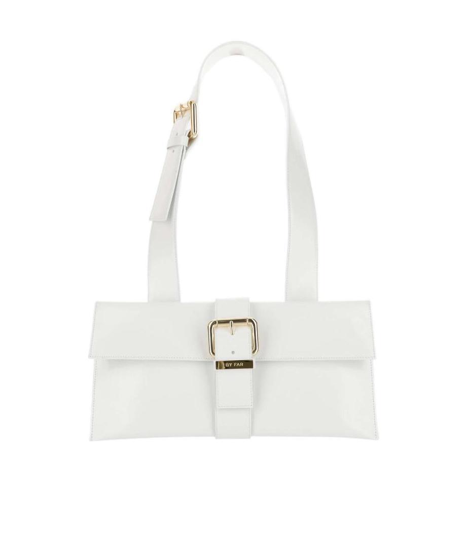 By Far Carol Buckle-embellished Shoulder Bag In White