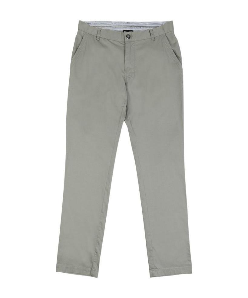 Ea7 Straight Casual Pants In Gray