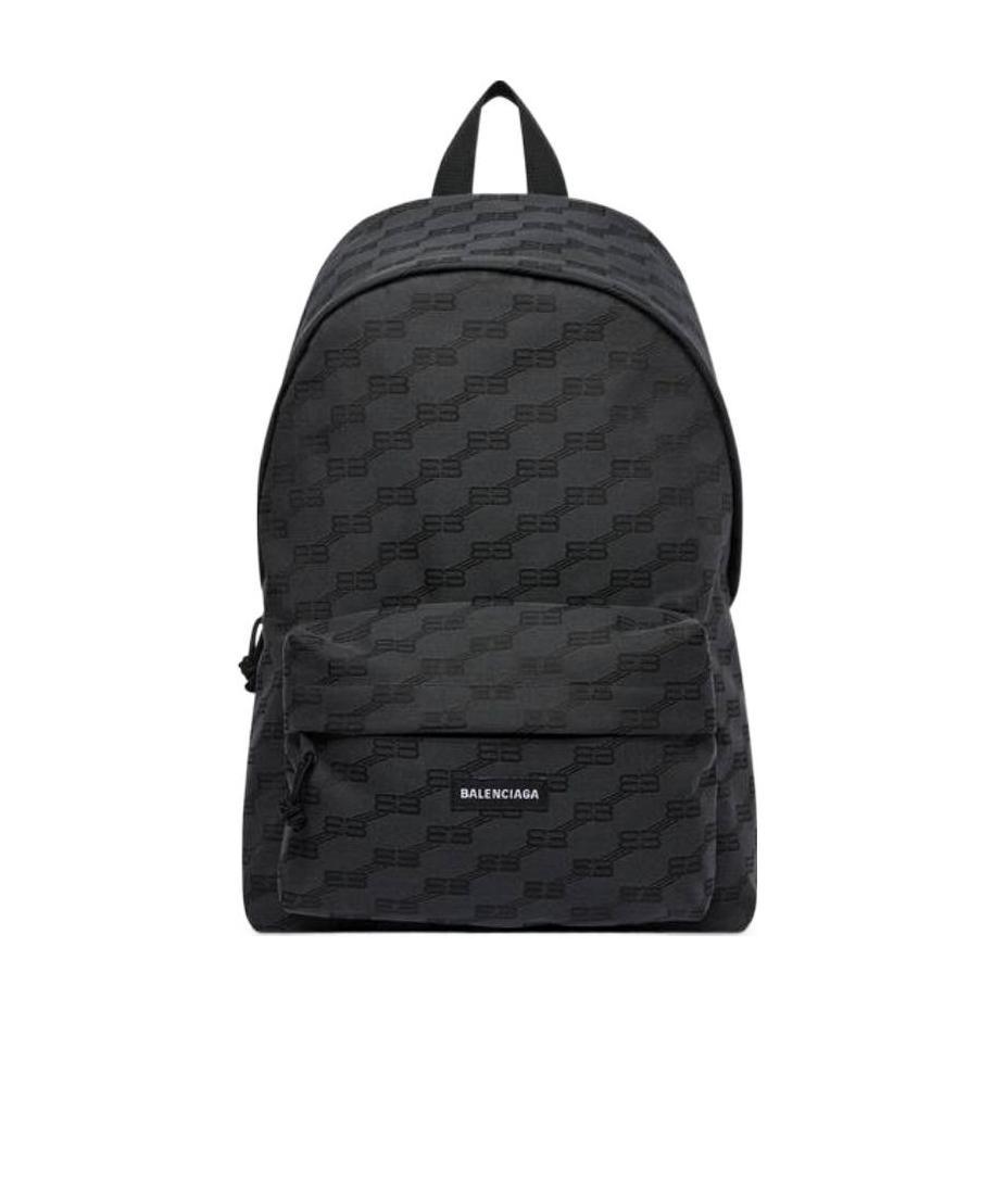 Balenciaga Zaino Signature Medium In Tela Jacquard Bb Monogram   Da Uomo In Nero
