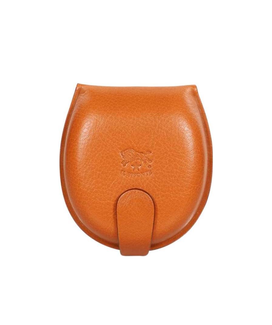 Il Bisonte Leather Coin Wallet In Orange