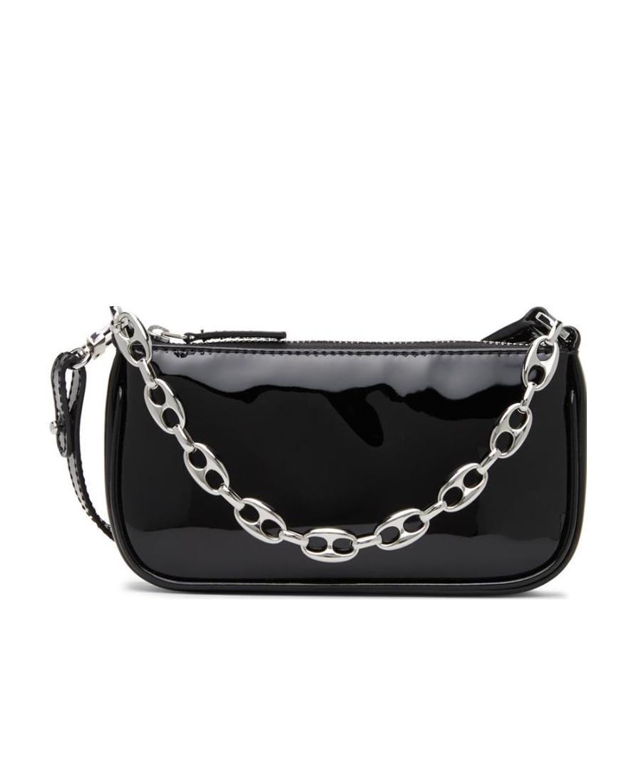 By Far Rachel Chain-linked Mini Shoulder Bag In Black