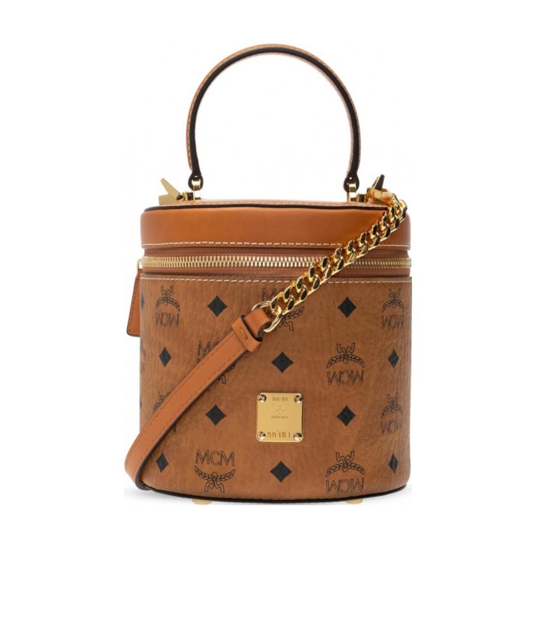 Mcm Visetos Bucket Bag In Brown