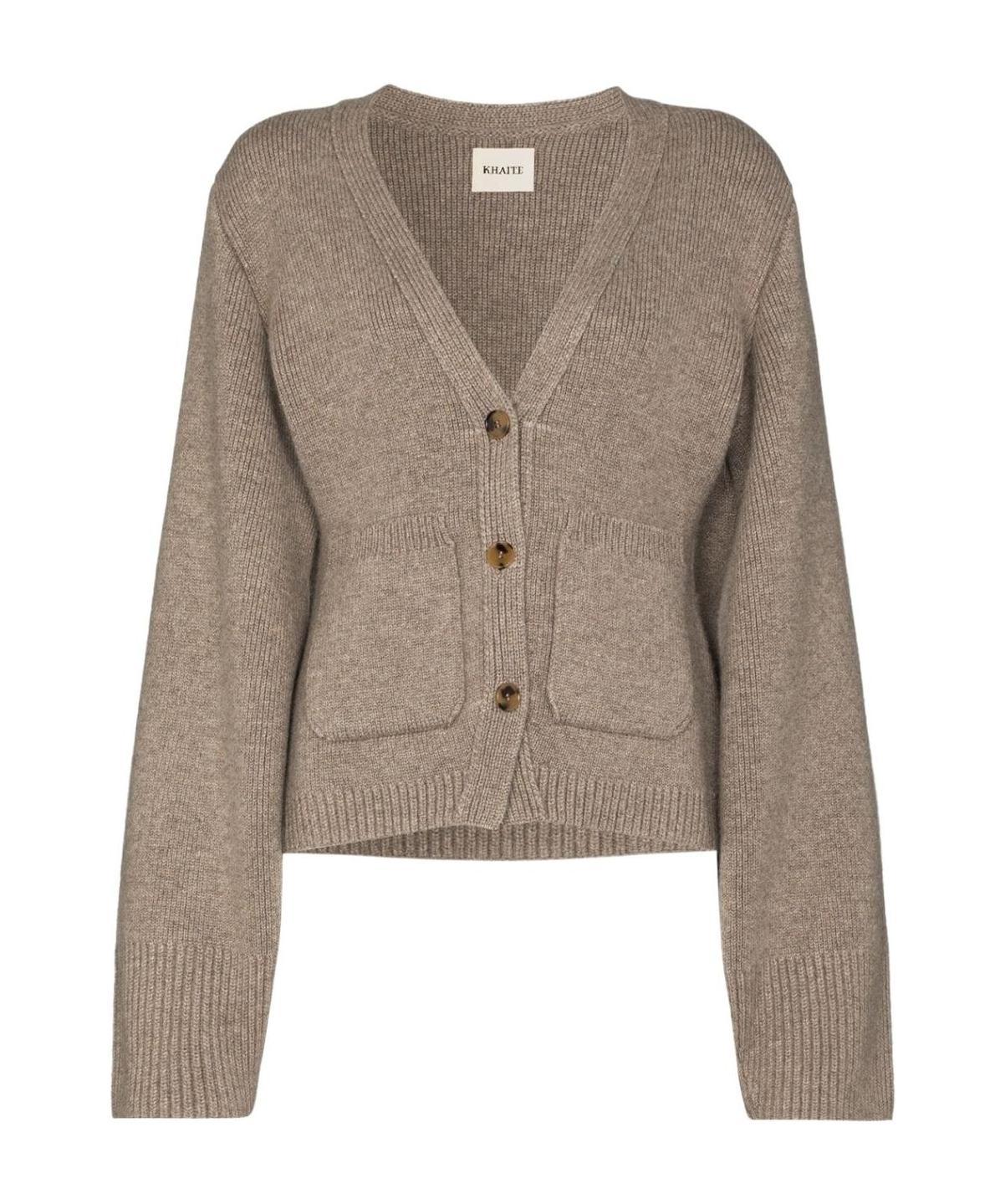 Khaite Scarlet Cashmere-blend Cardigan In Nude