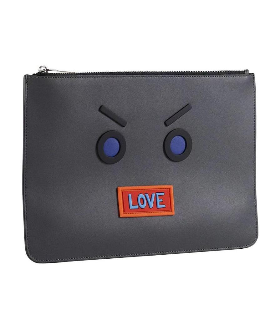 Fendi Love Handbag In Gray