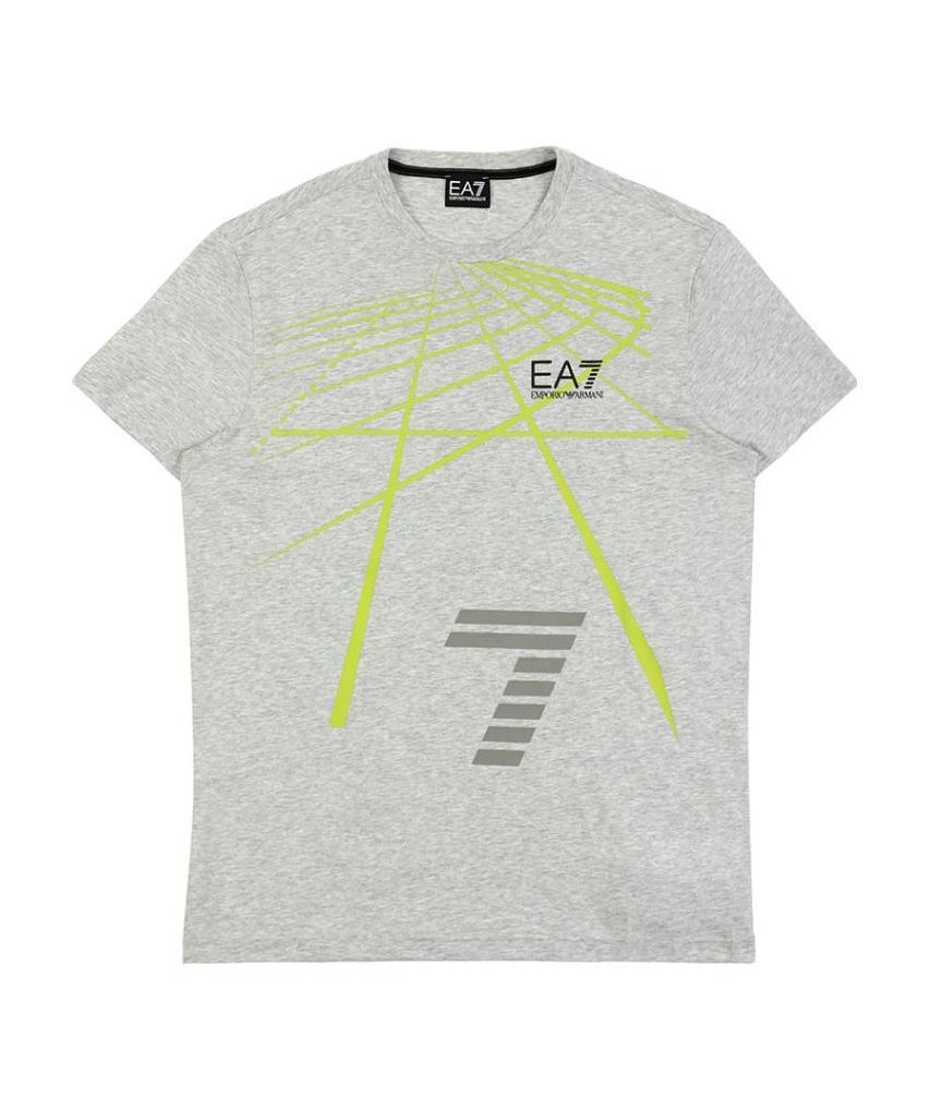 EA7 LOGO PRINTED ROUND COLLAR T-SHIRT
