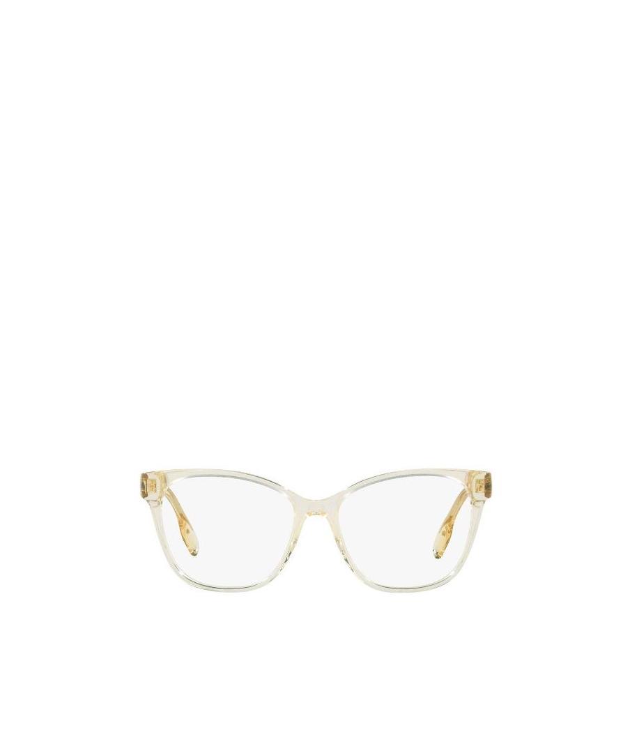 Burberry Flat Mirror With Square Frame Of Logo In White