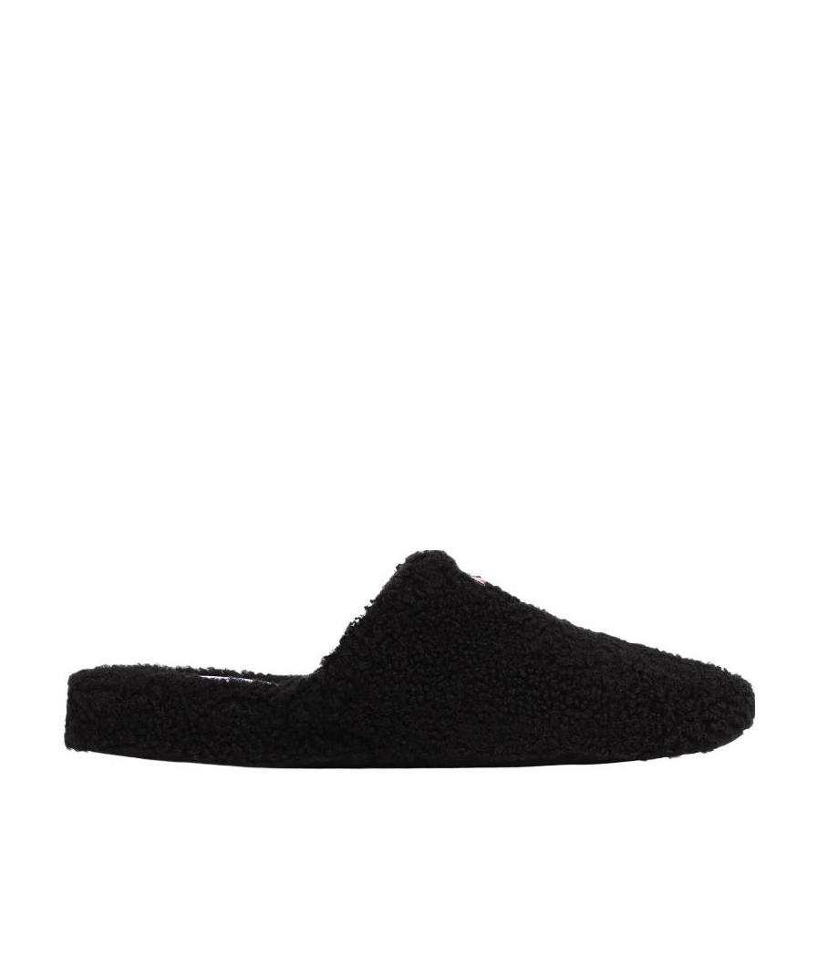 Thom Browne Rwb Grosgrain Tab Slippers In Black