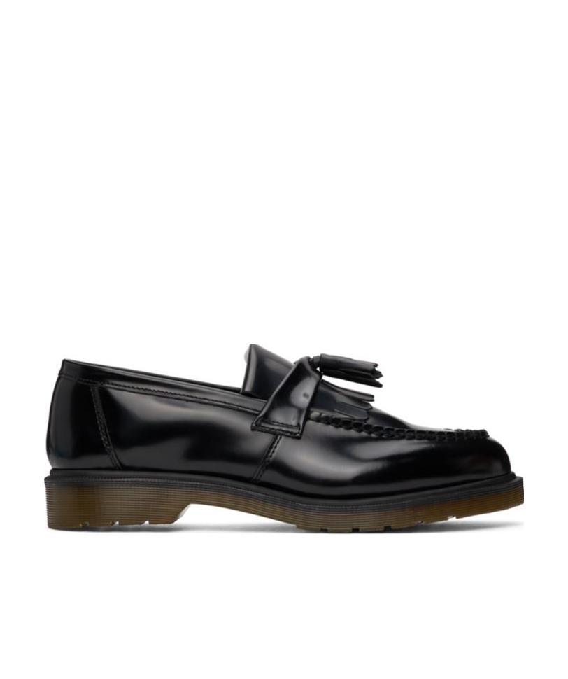 Dr. Martens' Black Leather Adrian Loafers In Black