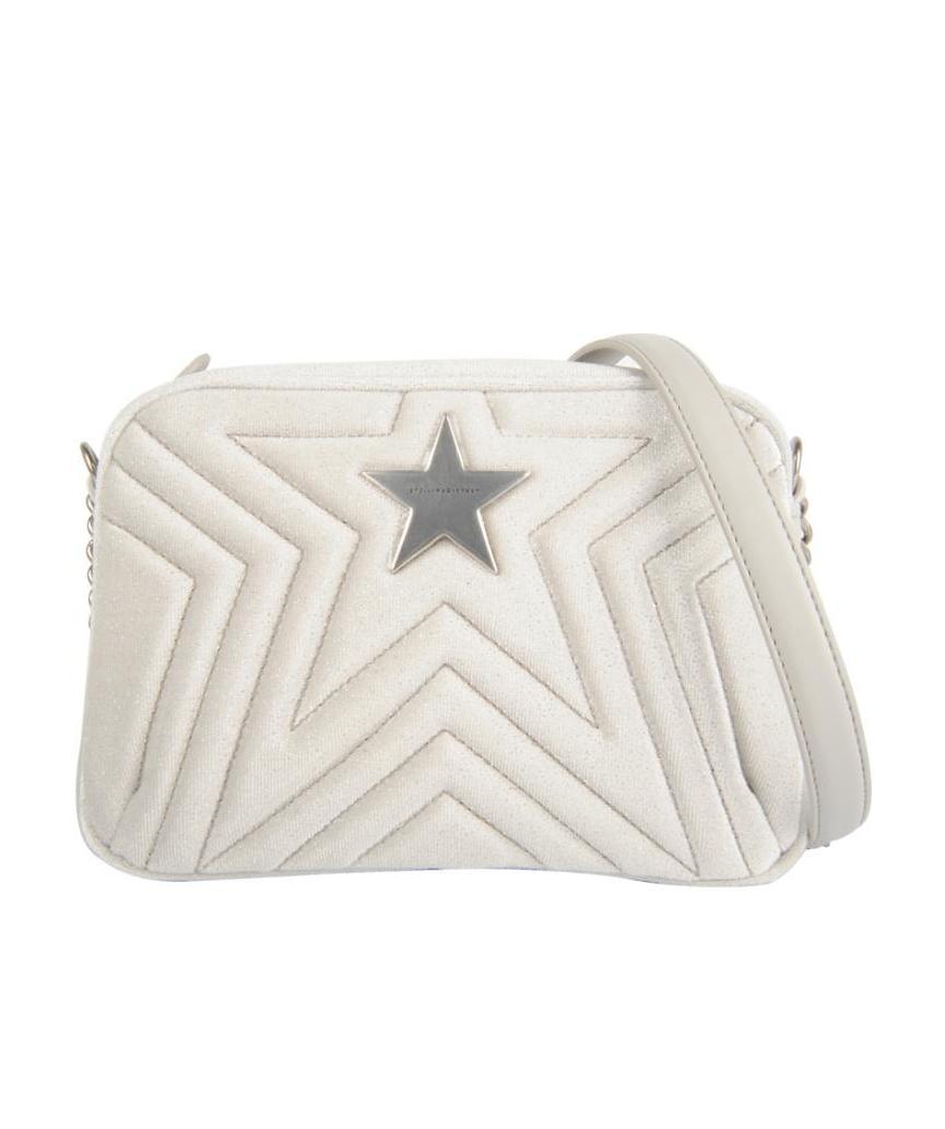 Stella Mccartney Small Star Shoulder Bag In White