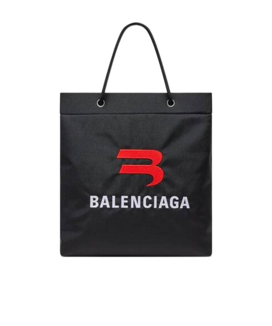 Balenciaga Explorer Logo-embroidered Tote Bag In Black
