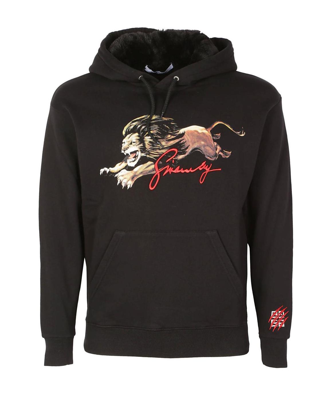 Givenchy Leo Print Hoodie In Black