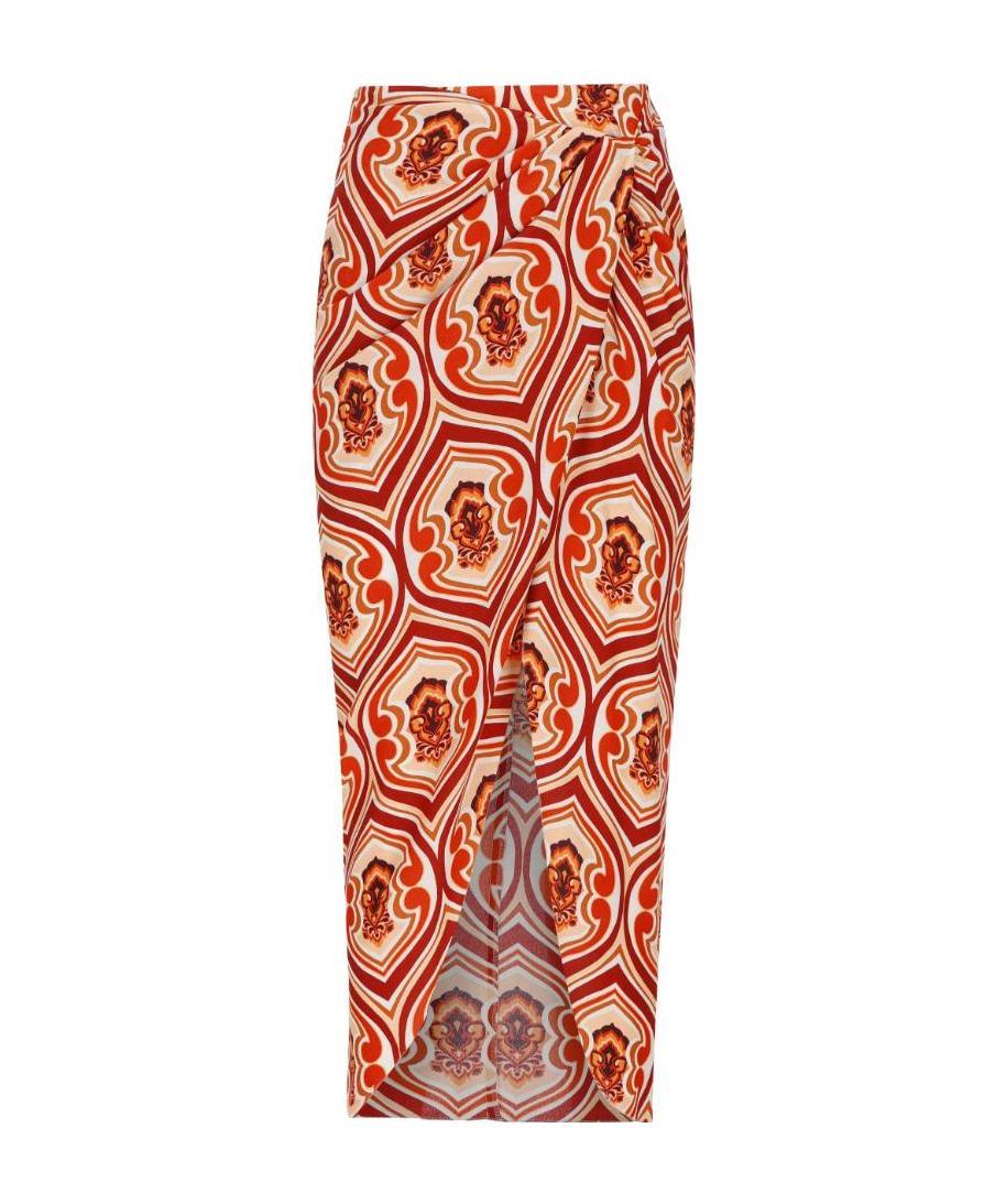 Etro Sarong Skirt With Graphic Print In Multi