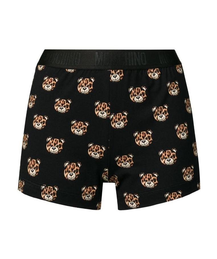 Moschino Teddy Bear Pattern Underwear In Black