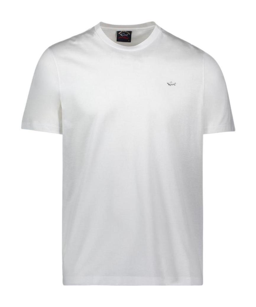 Paul & Shark V-collar Short-sleeved T-shirt In White
