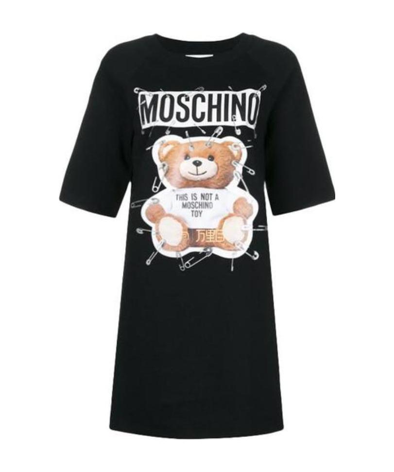 Moschino Printed Dress In Black