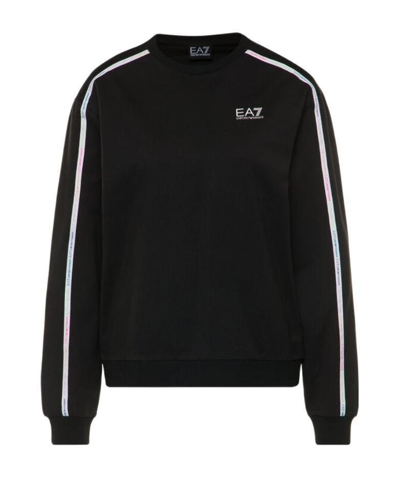 EA7 LOGO ROUND-NECKED SWEATER 