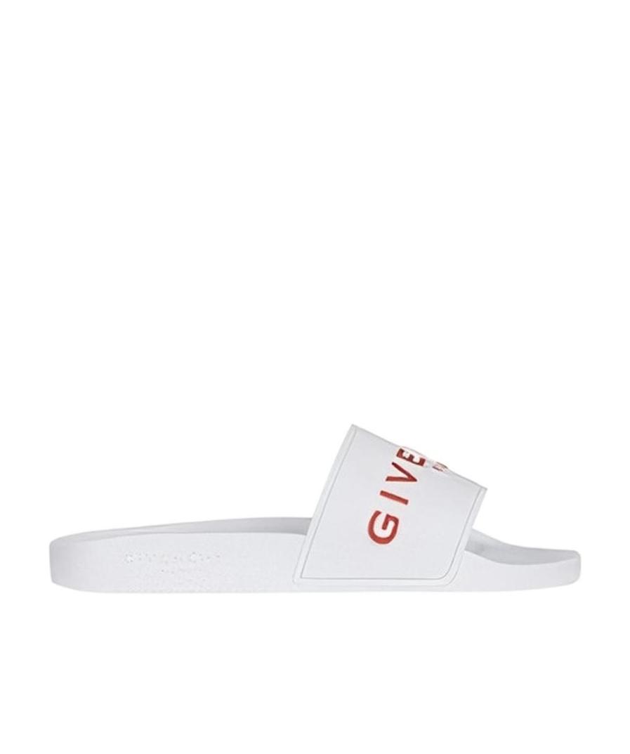 Givenchy Logo Flip-flops In White