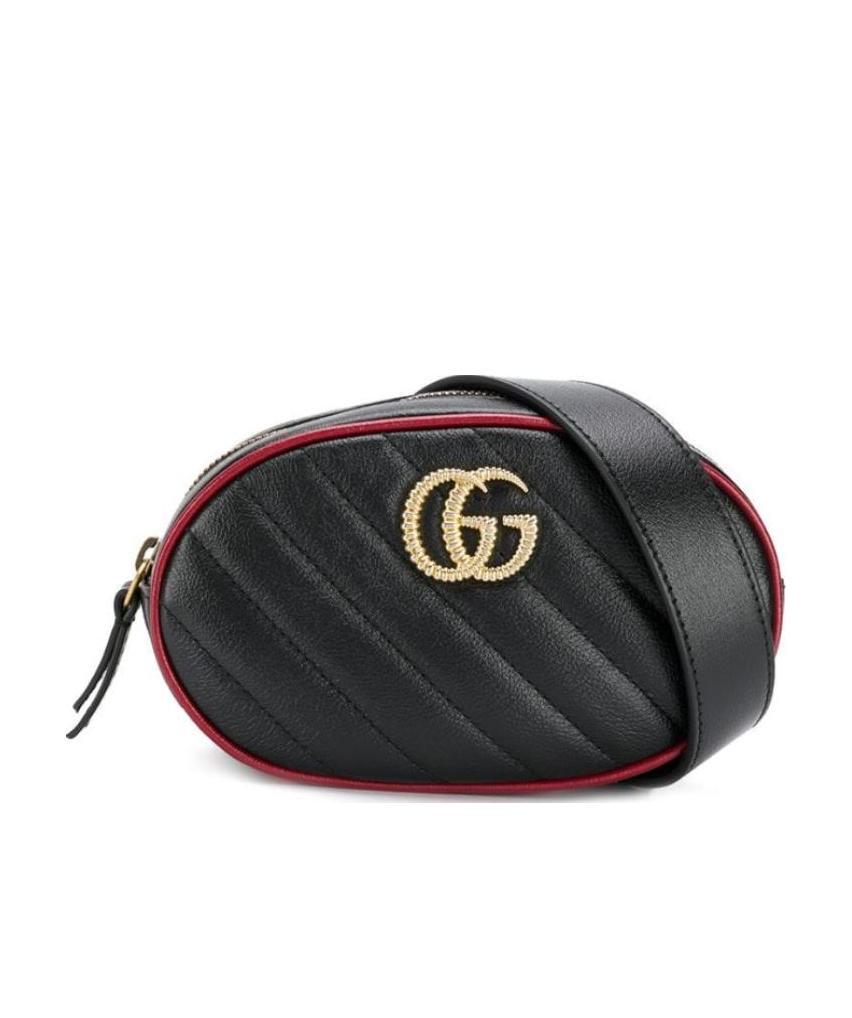 Gucci Gg Marmont Matelassé Belt Bag In Black