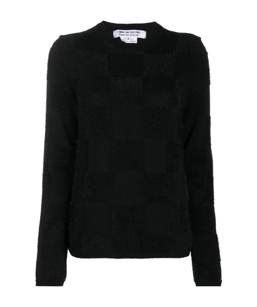 COMME DES GARÇONS TEXTURED SQUARE KNIT JUMPER 