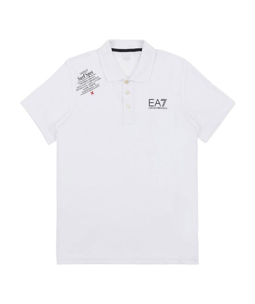 EA7 LOGO PRINTED POLO SHIRT