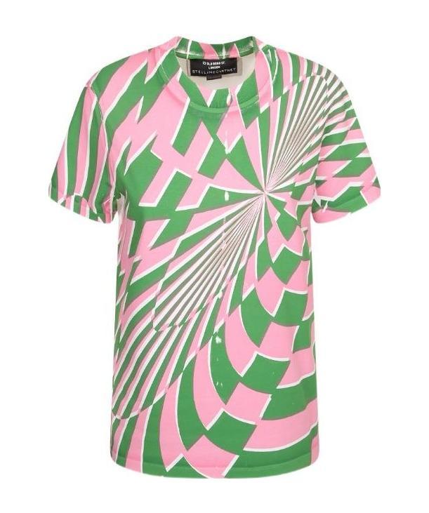 STELLA MCCARTNEY X ED CURTIS PSYCHEDELIC-PRINT T-SHIRT