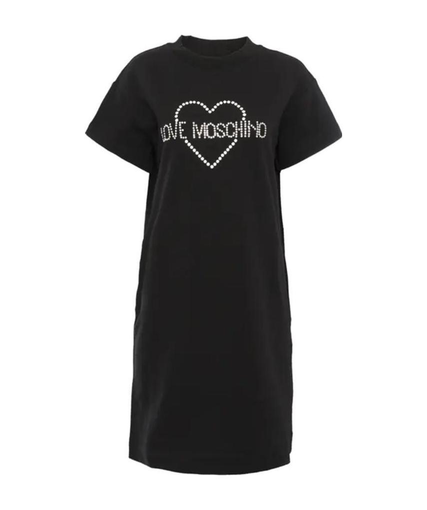 Moschino Printed Dress In Black
