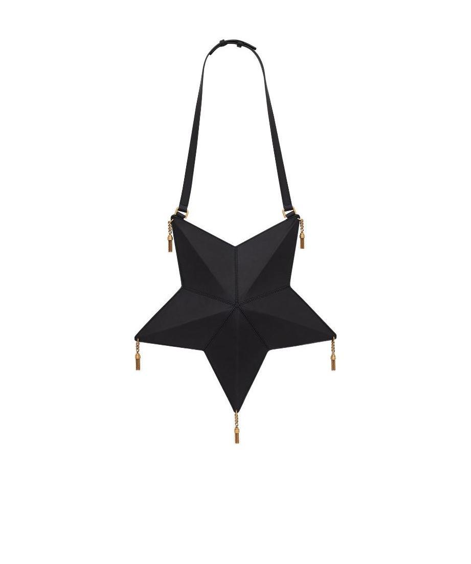 Saint Laurent Astro Tassel Shoulder Bag In Black