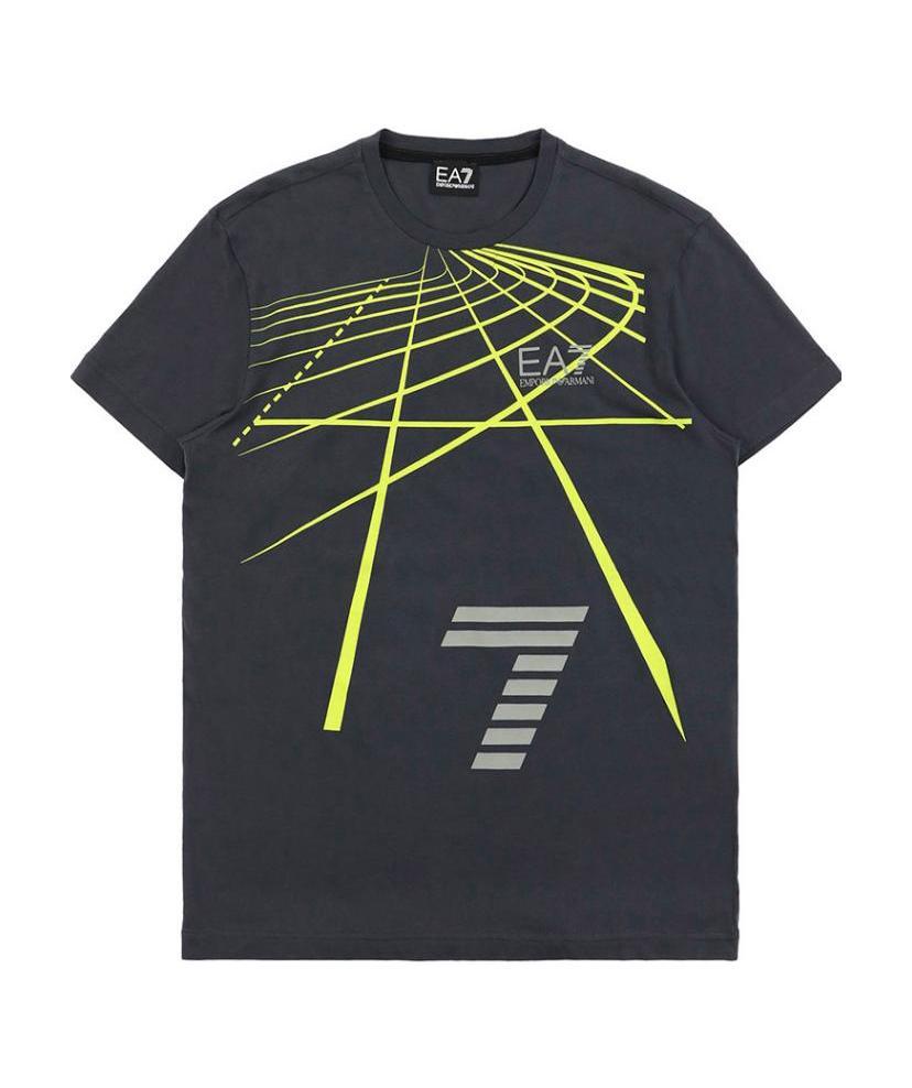 EA7 LOGO PRINTED ROUND COLLAR T-SHIRT