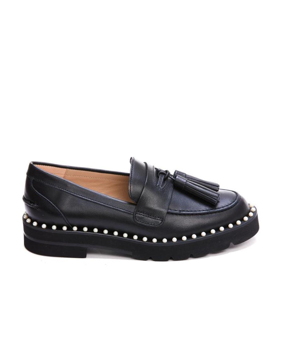 Stuart Weitzman Pearl Decorated With Love Shoes In Black
