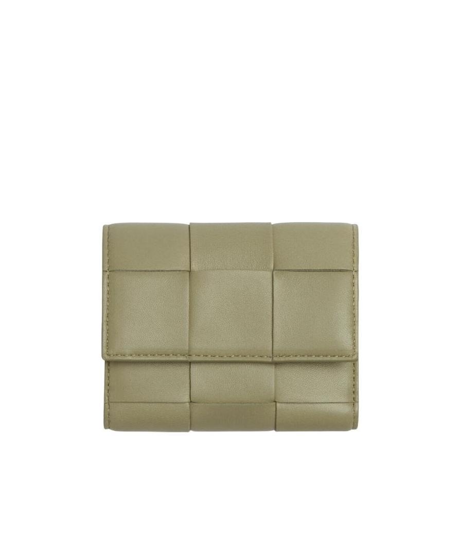 Bottega Veneta Trifold Zip Wallet In Nude