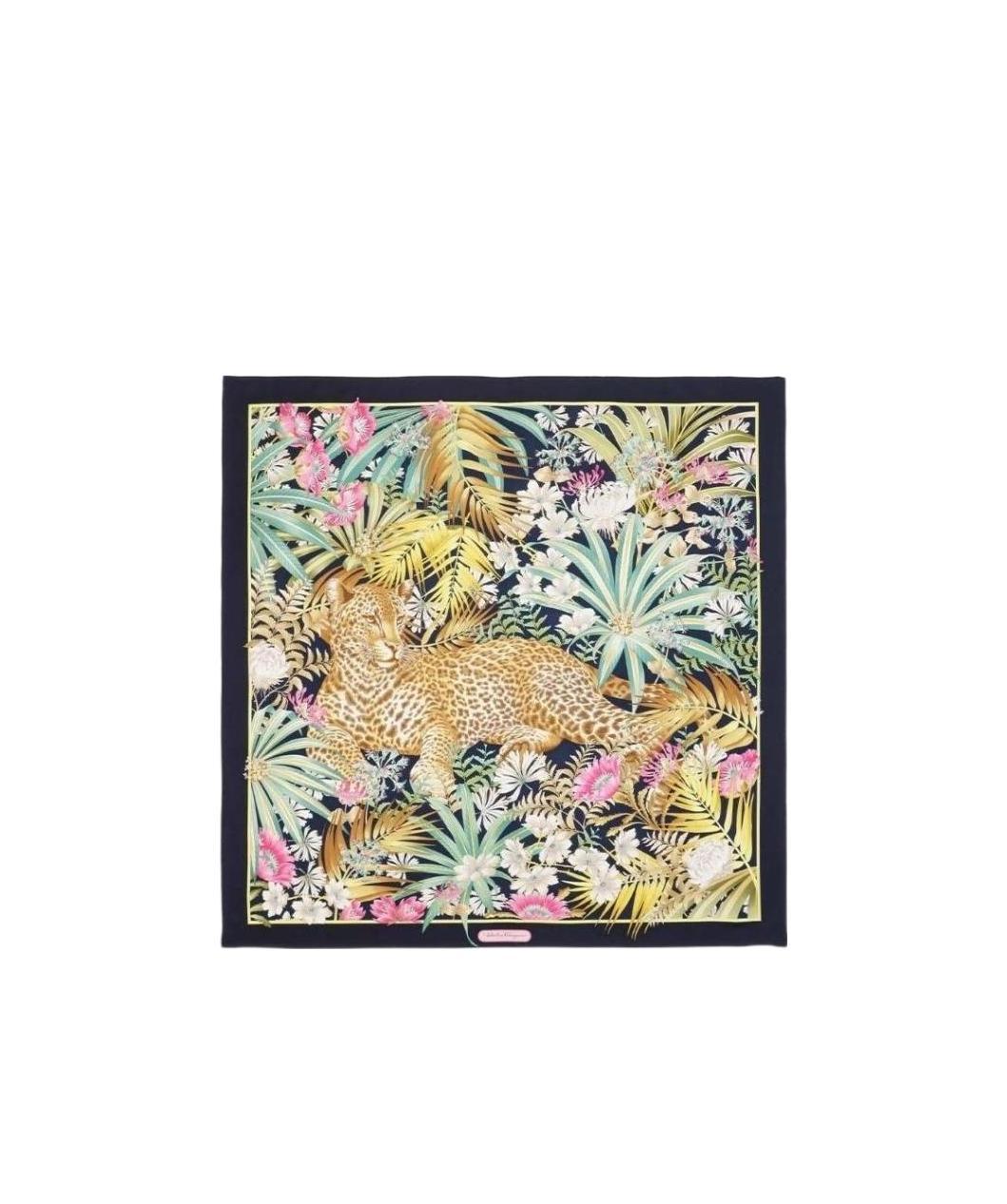 Ferragamo Printed Silk Scarf In Multicolor