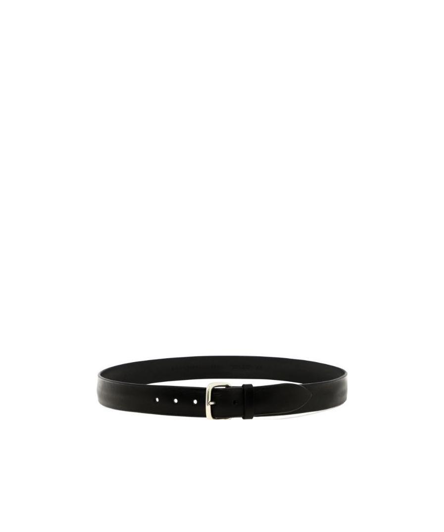 Orciani Geometric Buckle Belt In Black