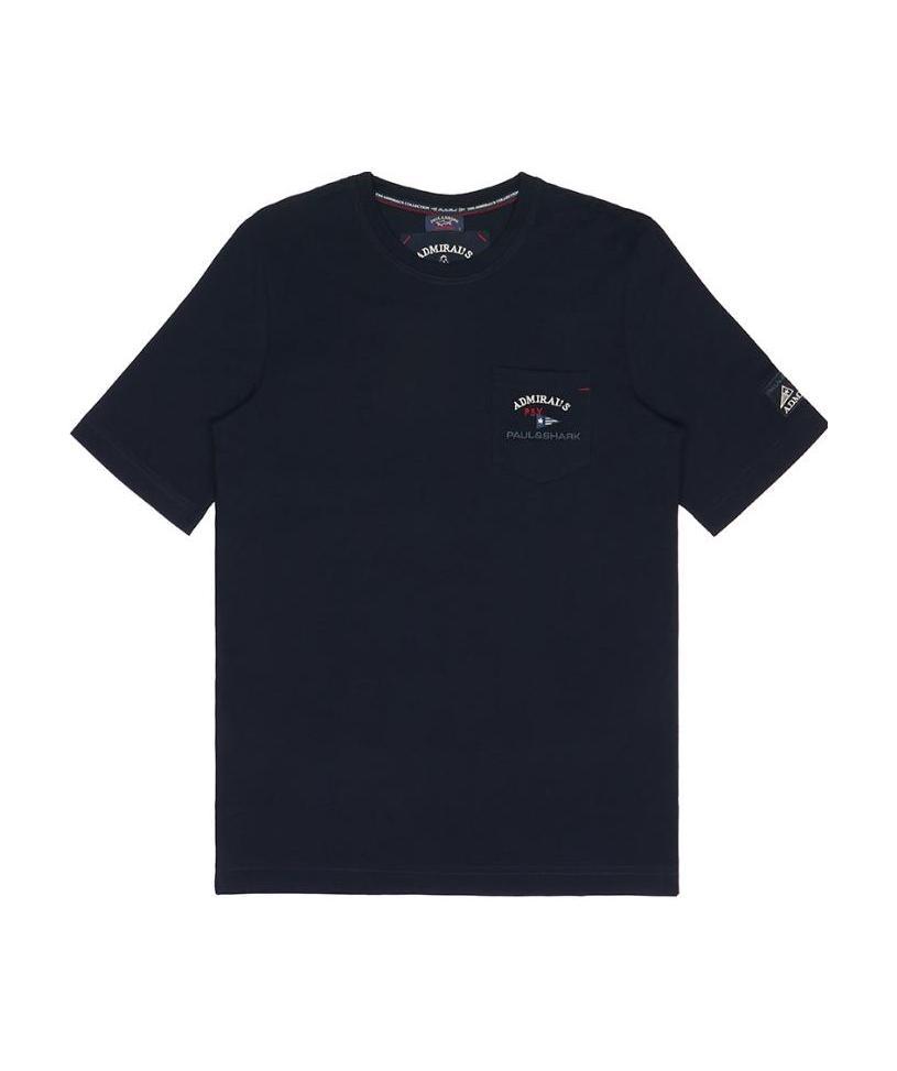 Paul & Shark Logo Printed T-shirt In Black