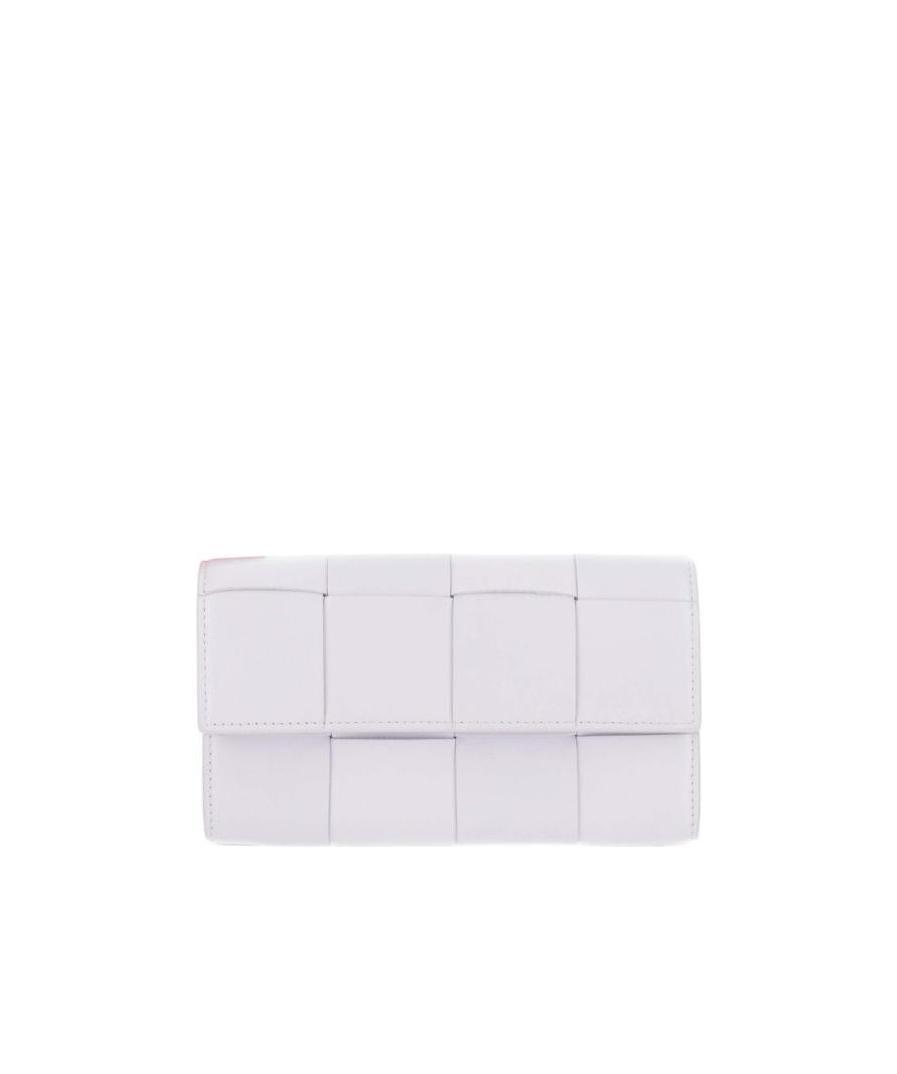 Bottega Veneta Intrecciato Leather Wallet In White