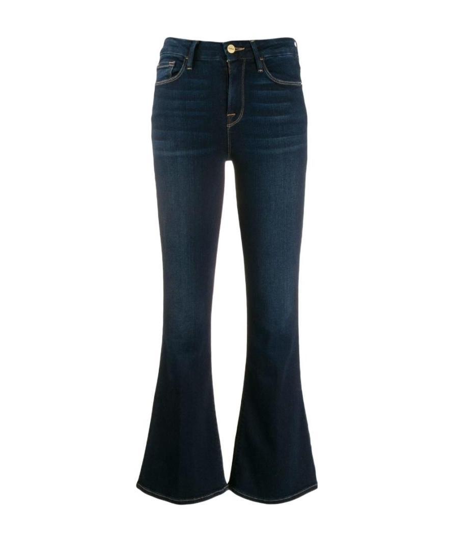 Frame Le Crop Mini Boot Jeans In Black