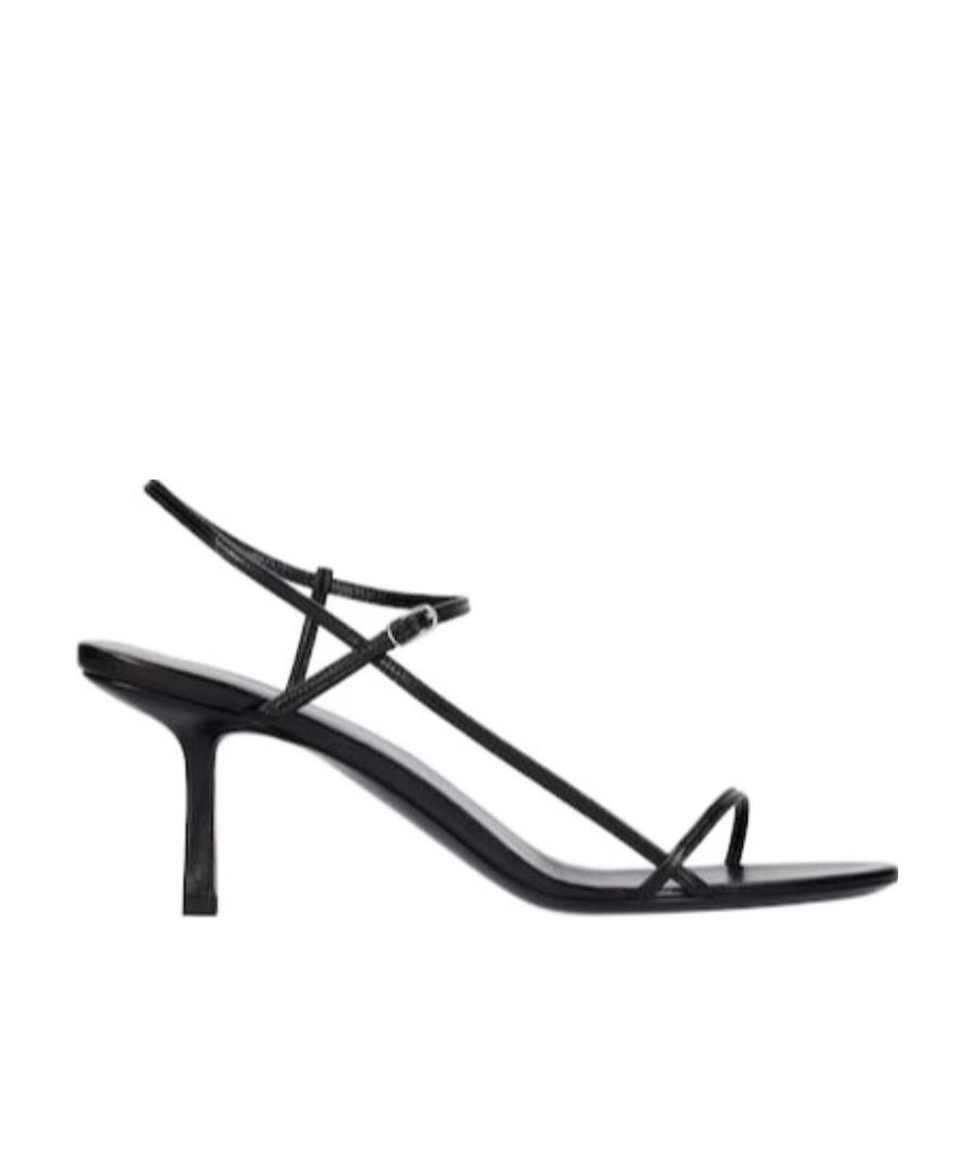The Row Bare Mid-heel Leather Slingback Sandals
