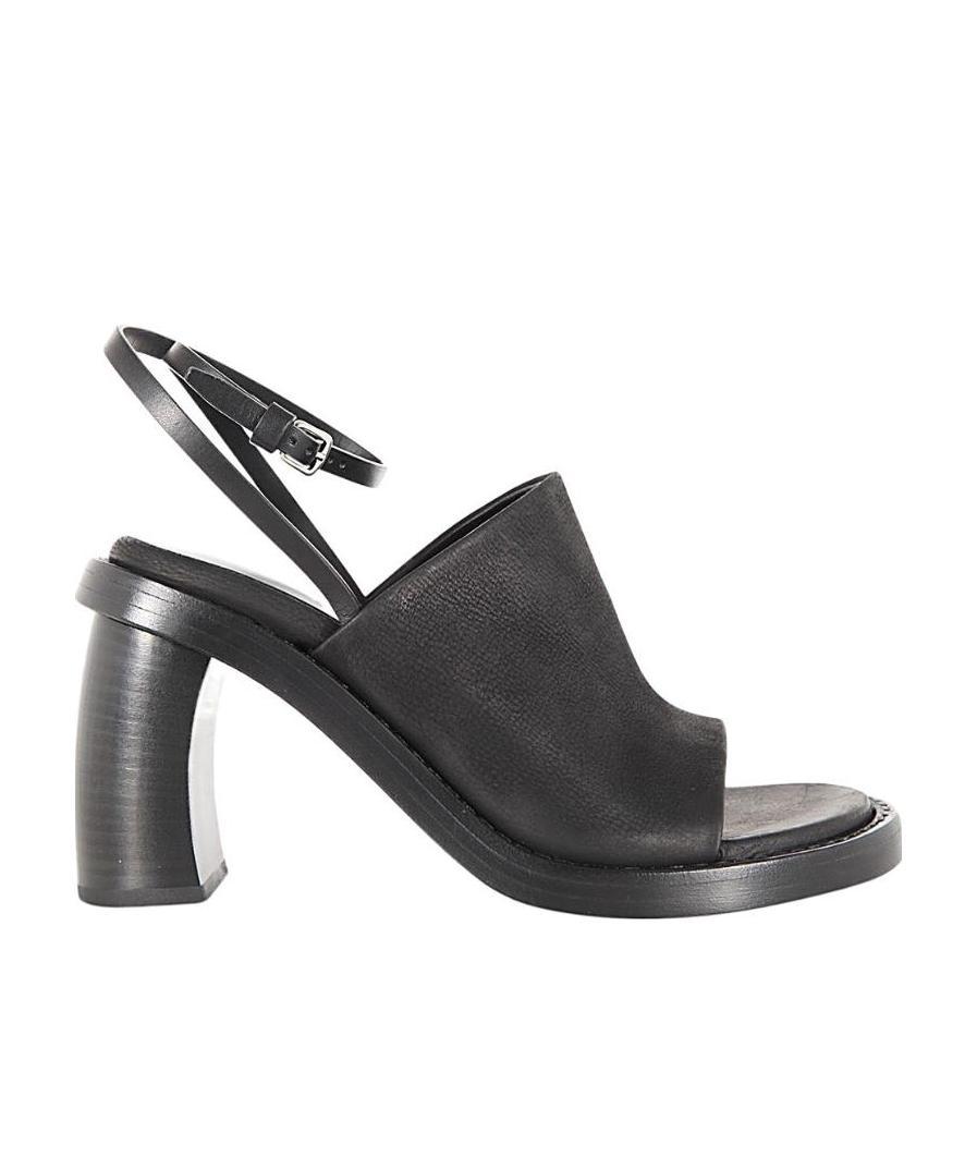Ann Demeulemeester Stitch High-heeled Sandals In Black