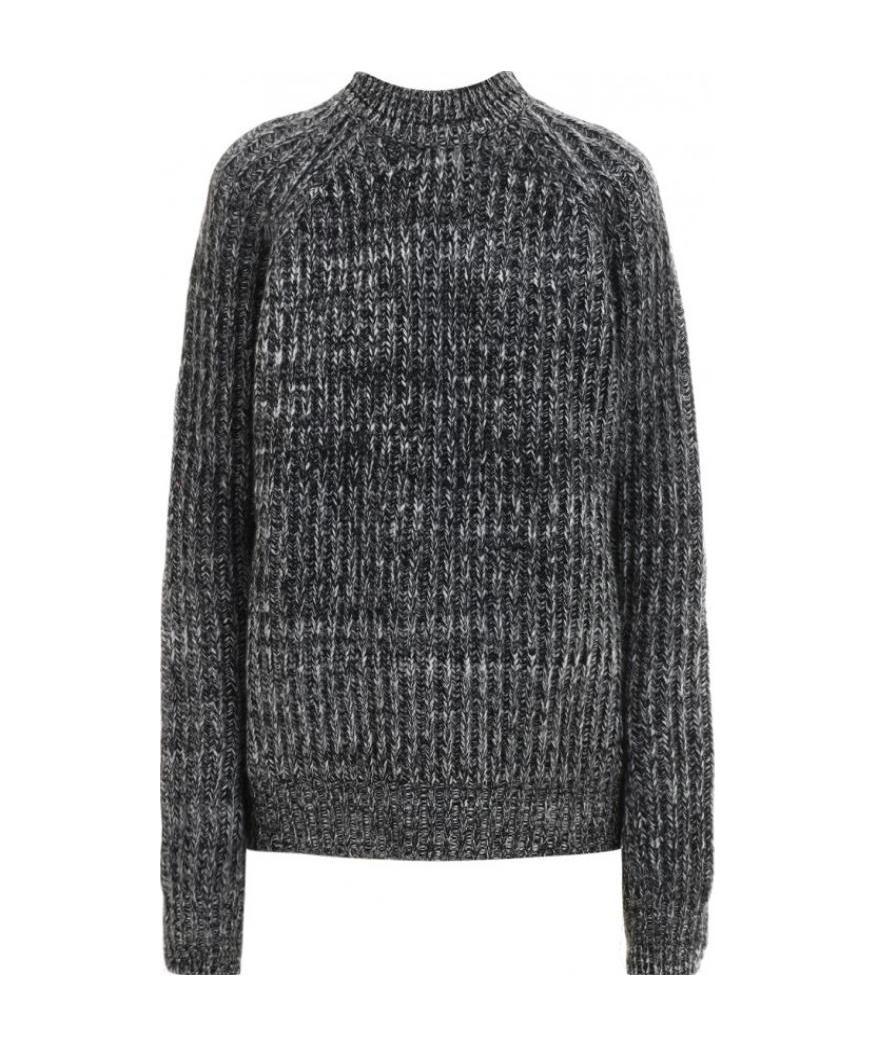 Shop Plan C High-necked Casual Sweater In Black