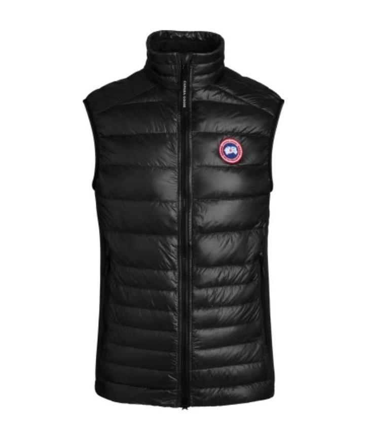 Canada Goose Hybridge Slim-fit Merino Wool And Quilted Nylon Down Gilet In Black