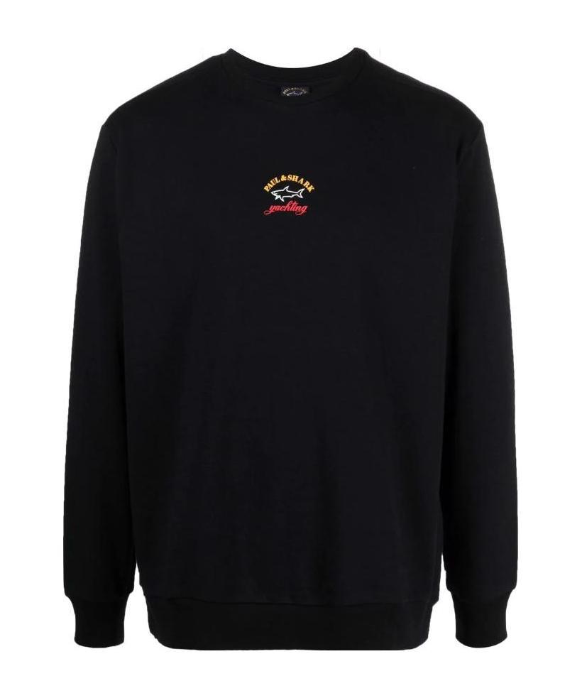 Shop Paul & Shark Logo-print Sweatshirt In Black
