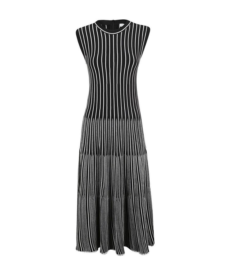 Barbara Casasola Striped Dress In Black