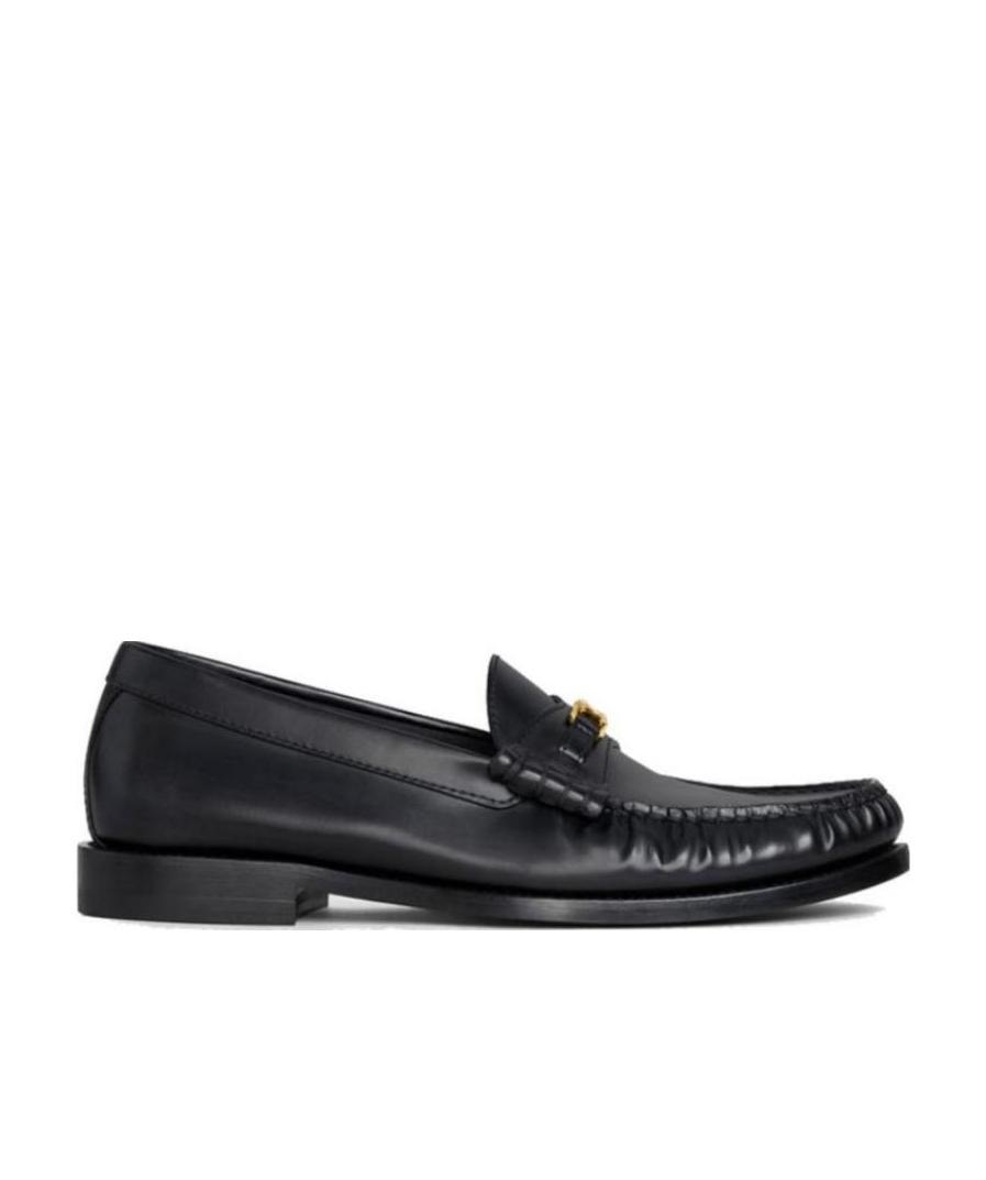 Celine Luco Triomphe Loafer Shoes In Black